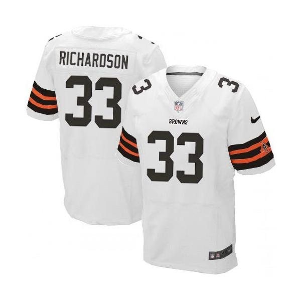 [Elite] Trent Richardson Football Jersey -Cleveland #33 Football Jersey(White)