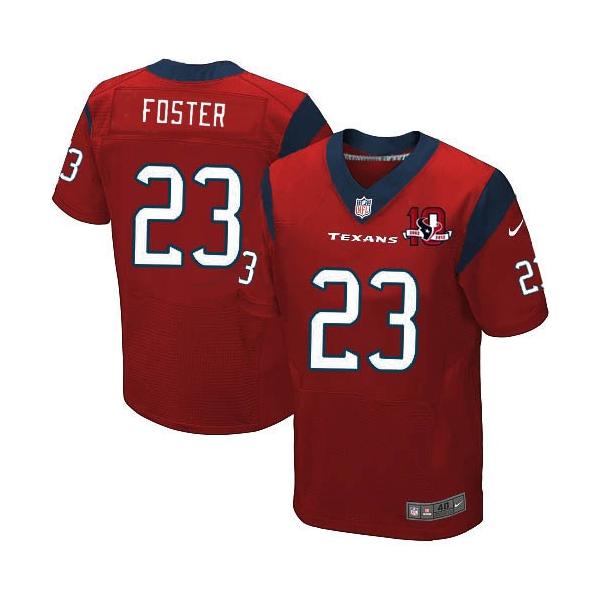 [Elite] Arian Foster Football Jersey -Houston #23 Football Jersey(Red 10 Anniversary)