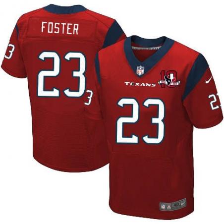 [Elite] Arian Foster Football Jersey -Houston #23 Football Jersey(Red 10 Anniversary)