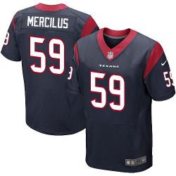 [Elite] Whitney Mercilus Football Jersey -Houston #59 Football Jersey(Blue)