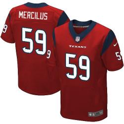 [Elite] Whitney Mercilus Football Jersey -Houston #59 Football Jersey(Red)