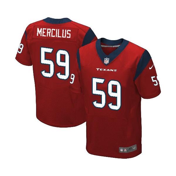 [Elite] Whitney Mercilus Football Jersey -Houston #59 Football Jersey(Red)