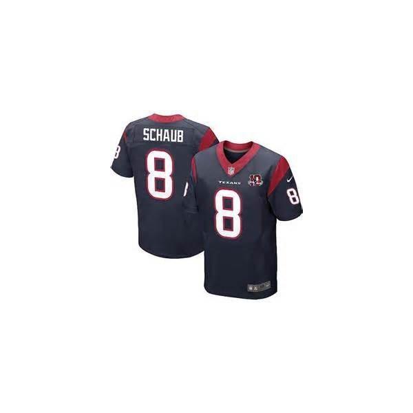 [Elite] Matt Schaub Football Jersey -Houston #8 Football Jersey(Blue 10 Anniversary)