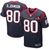 [Elite] Andre Johnson Football Jersey -Houston #80 Football Jersey(Blue 10 Anniversary)