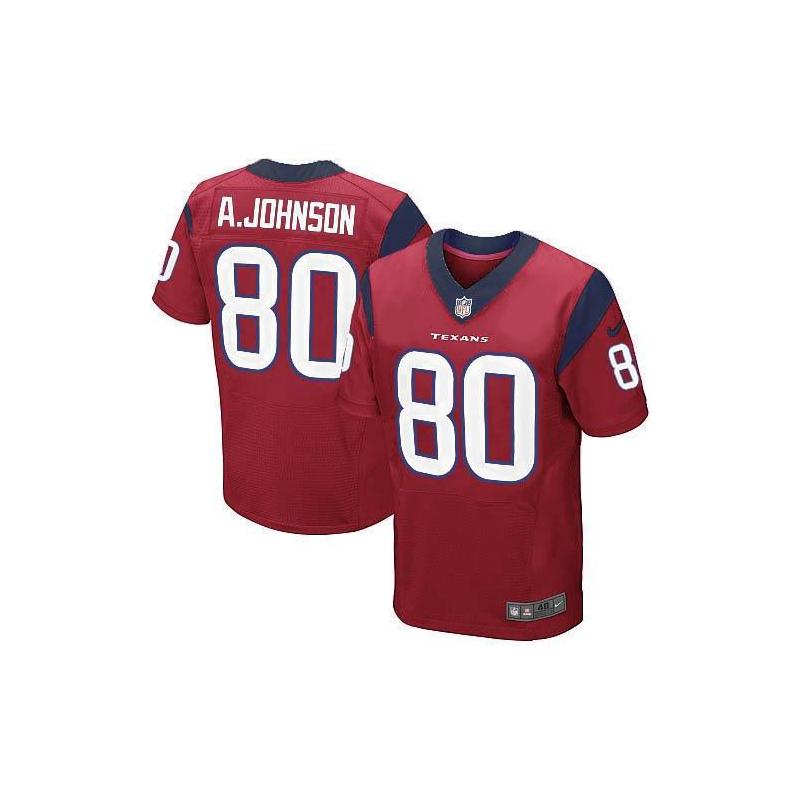 [Elite] Andre Johnson Football Jersey -Houston #80 Football Jersey(Red)