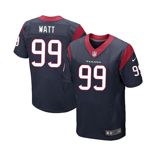 [Elite] J.J. Watt Football Jersey -Houston #99 Football Jersey(Blue 10 Anniversary)