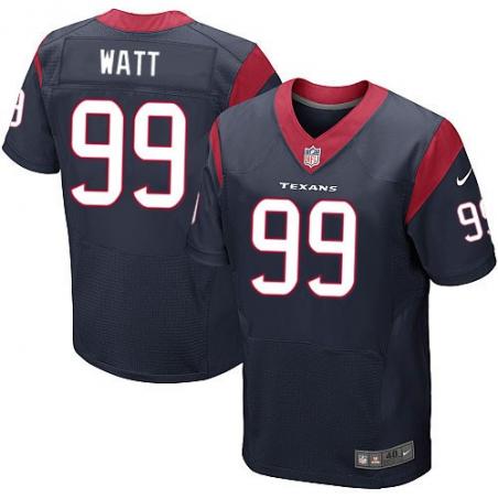 [Elite] J.J. Watt Football Jersey -Houston #99 Football Jersey(Blue 10 Anniversary)