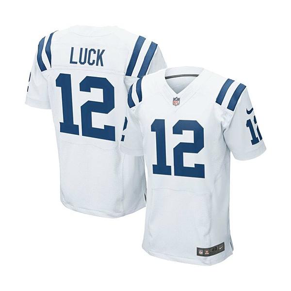 [Elite] Andrew Luck Football Jersey -Indianapolis #12 Football Jersey(White)