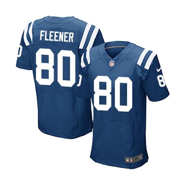 [Elite] Coby Fleener Football Jersey -Indianapolis #80 Football Jersey(Blue)