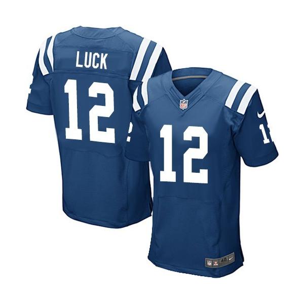 [Elite] Andrew Luck Football Jersey -Indianapolis #12 Football Jersey(Blue)