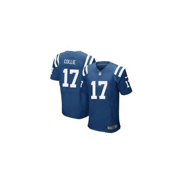 [Elite] Austin Collie Football Jersey -Indianapolis #17 Football Jersey(Blue)