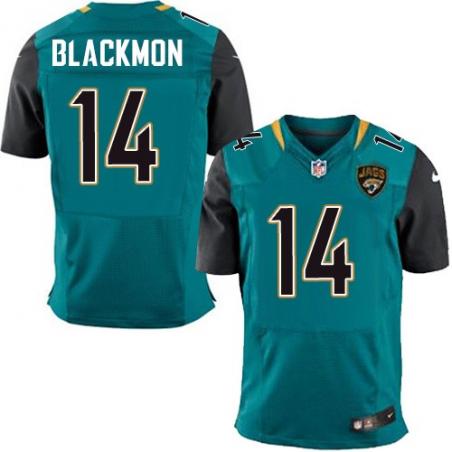 [Elite] Justin Blackmon Football Jersey -Jacksonville #14 Football Jersey(Green)