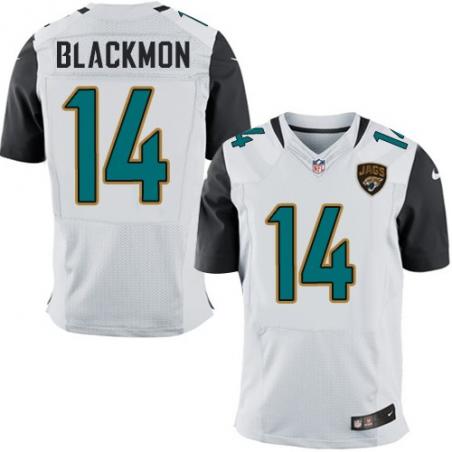 [Elite] Justin Blackmon Football Jersey -Jacksonville #14 Football Jersey(White)