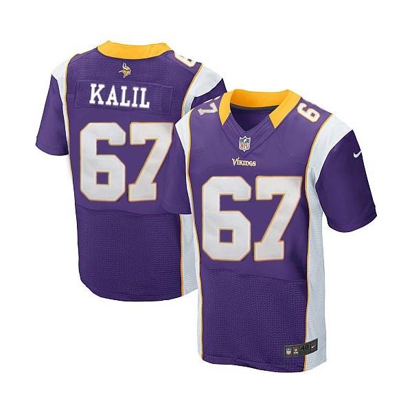 [Elite] Matt Kalil Football Jersey -Minnesota #67 Football Jersey(Purple)