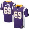 [Elite] Jared Allen Football Jersey -Minnesota #69 Football Jersey(Purple)