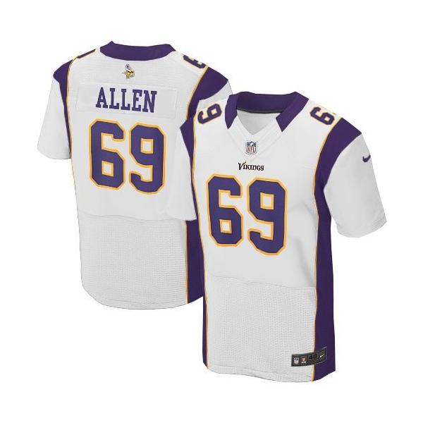 [Elite] Jared Allen Football Jersey -Minnesota #69 Football Jersey(White)