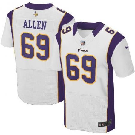 [Elite] Jared Allen Football Jersey -Minnesota #69 Football Jersey(White)