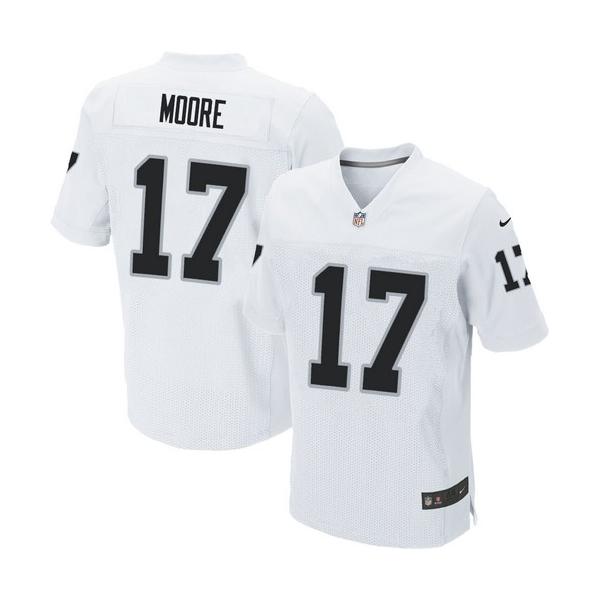 [Elite] Denarius Moore Football Jersey -Oakland #17 Football Jersey(White)