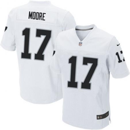 [Elite] Denarius Moore Football Jersey -Oakland #17 Football Jersey(White)