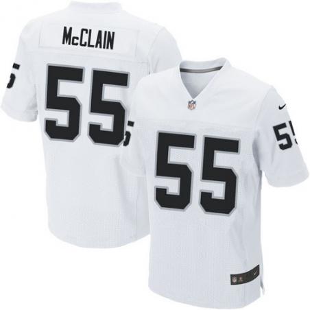 [Elite] Rolando McClain Football Jersey -Oakland #55 Football Jersey(White)