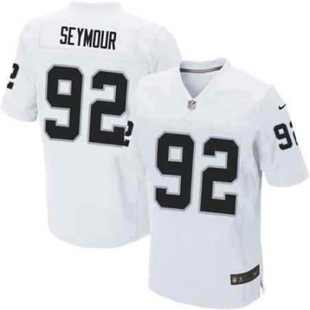 [Elite] Richard Seymour Football Jersey -Oakland #92 Football Jersey(White)