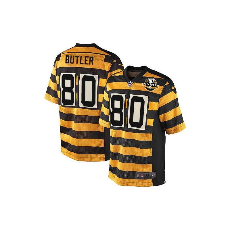 [Elite] Jack Butler Football Jersey -Pittsburgh #80 Football Jersey(Yellow 80 Seasons)