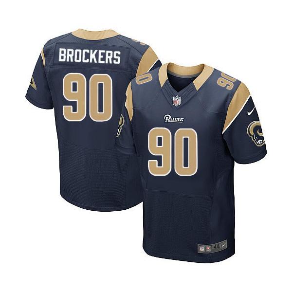 [Elite] Michael Brockers Football Jersey -St. Louis #90 Football Jersey(Blue)