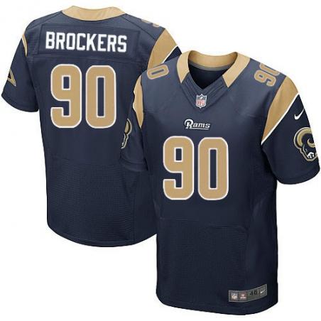 [Elite] Michael Brockers Football Jersey -St. Louis #90 Football Jersey(Blue)