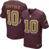 [Elite] Robert Griffin III Football Jersey -Washington #10 Football Jersey(Red 80 Anniversary)