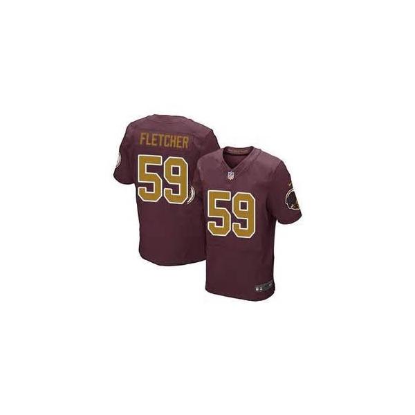 [Elite] London Fletcher Football Jersey -Washington #59 Football Jersey(Red 80 Anniversary)