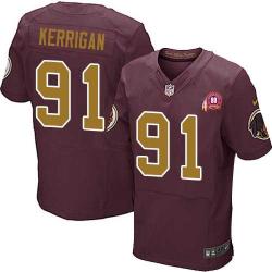 [Elite] Ryan Kerrigan Football Jersey -Washington #91 Football Jersey(Red 80 Anniversary with Patch)