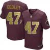 [Elite] Chris Cooley Football Jersey -Washington #47 Football Jersey(Red 80 Anniversary)