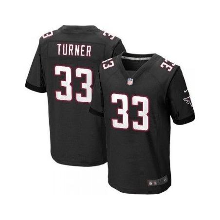 [Elite] Turner Atlanta Football Team Jersey -Atlanta #33 Michael Turner Jersey (Black)