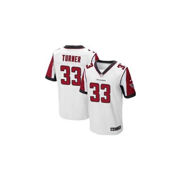 [Elite] Turner Atlanta Football Team Jersey -Atlanta #33 Michael Turner Jersey (White)