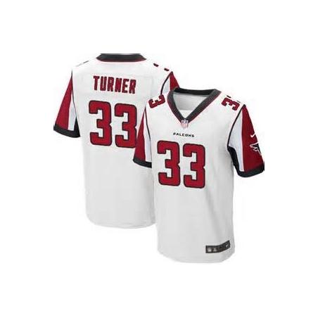 [Elite] Turner Atlanta Football Team Jersey -Atlanta #33 Michael Turner Jersey (White)