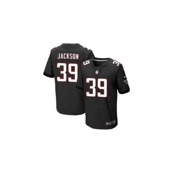 [Elite] Jackson Atlanta Football Team Jersey -Atlanta #39 Steven Jackson Jersey (Black)