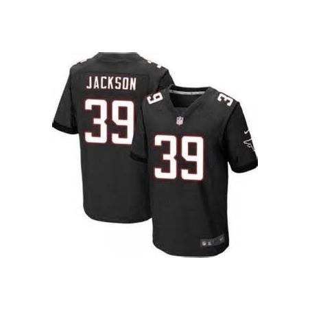 [Elite] Jackson Atlanta Football Team Jersey -Atlanta #39 Steven Jackson Jersey (Black)