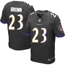 [Elite] Brown Baltimore Football Team Jersey -Baltimore #23 Chykie Brown Jersey (Black)