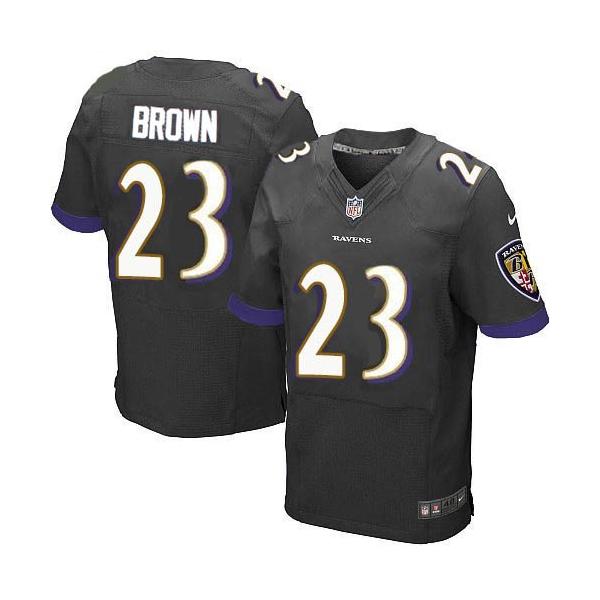 [Elite] Brown Baltimore Football Team Jersey -Baltimore #23 Chykie Brown Jersey (Black)