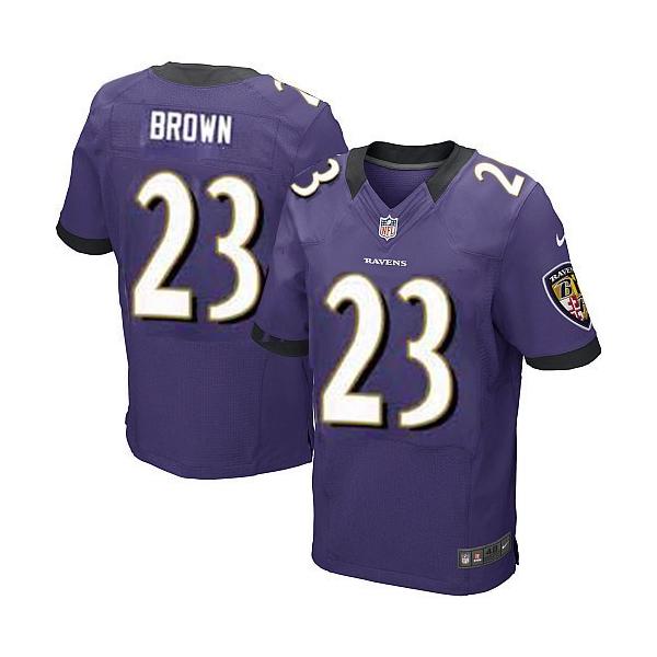 [Elite] Brown Baltimore Football Team Jersey -Baltimore #23 Chykie Brown Jersey (Purple)