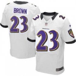 [Elite] Brown Baltimore Football Team Jersey -Baltimore #23 Chykie Brown Jersey (White)