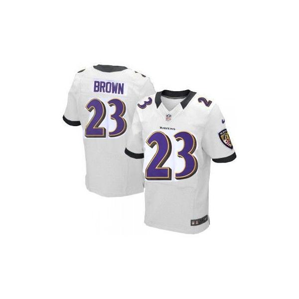 [Elite] Brown Baltimore Football Team Jersey -Baltimore #23 Chykie Brown Jersey (White)