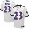 [Elite] Brown Baltimore Football Team Jersey -Baltimore #23 Chykie Brown Jersey (White)