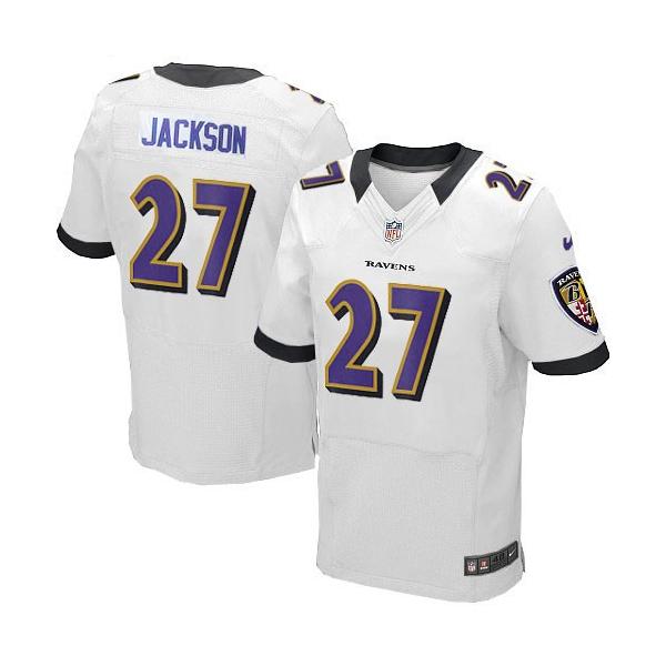 [Elite] Jackson Baltimore Football Team Jersey -Baltimore #27 Asa Jackson Jersey (White)