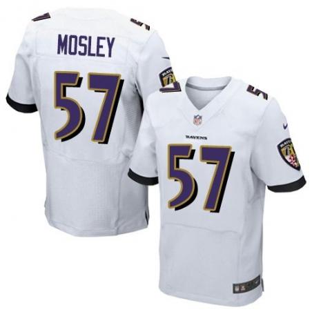 [Elite] Mosley Baltimore Football Team Jersey -Baltimore #57 C.J. Mosley Jersey (White)