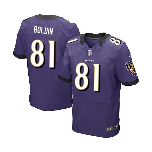 [Elite] Boldin Baltimore Football Team Jersey -Baltimore #81 Anquan Boldin Jersey (Purple)