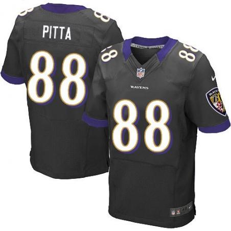 [Elite] Pitta Baltimore Football Team Jersey -Baltimore #88 Dennis Pitta Jersey (Black)