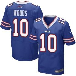 [Elite] Woods Buffalo Football Team Jersey -Buffalo #10 Robert Woods Jersey (Blue)