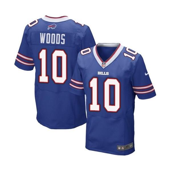 [Elite] Woods Buffalo Football Team Jersey -Buffalo #10 Robert Woods Jersey (Blue)