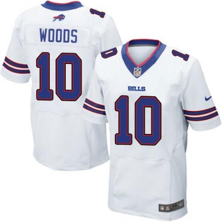 [Elite] Woods Buffalo Football Team Jersey -Buffalo #10 Robert Woods Jersey (White)